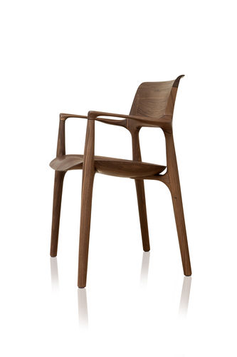Contemporary chair - EASY - SOLLOS - bentwood / wooden / upholstered