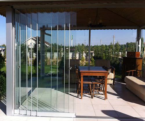 Sliding patio door - SCS-L - VIZYON GLAZING SYSTEMS - aluminum / double-glazed