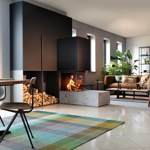 3-sided fireplace insert - W53/50R - Attika Feuer AG - wood-burning