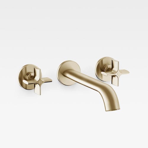 Double-handle washbasin mixer tap - A5A4476VC0 - Armani / Roca - built-in / wall-mounted / metal