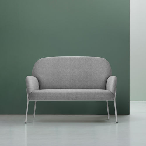 Scandinavian design sofa - SLING - Fogia - fabric / gray / black