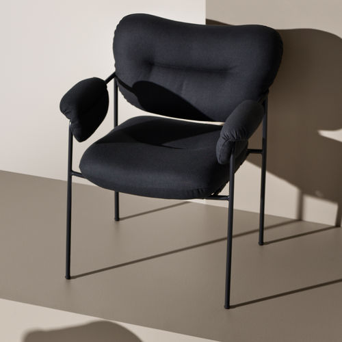 Contemporary chair - SPISOLINI - Fogia - indoor / fabric / steel base