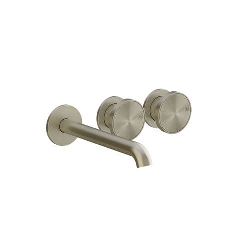 Double-handle washbasin mixer tap - 66090 - GESSI SPA - wall-mounted / brass / bathroom