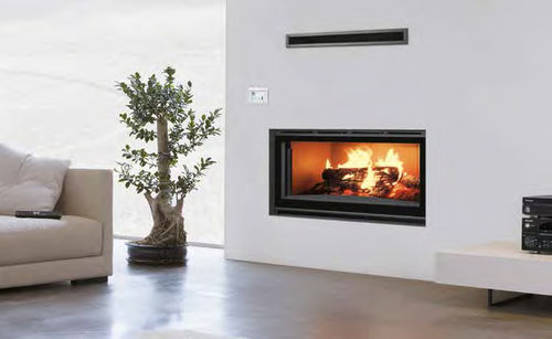 Wood-burning fireplace - H-100 PLUS - Carbel - built-in / double-sided / Single-sided