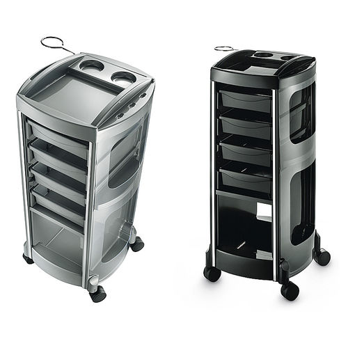 Treatment trolley - GENIUS - FEDERICO MARTINEZ FM - for hairdressers / plastic