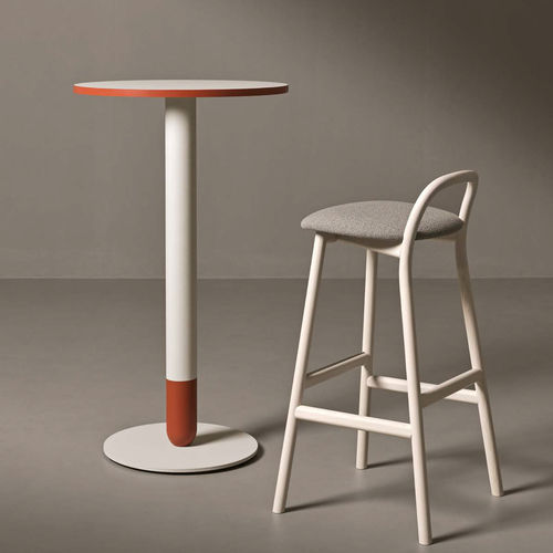 Contemporary high bar table - CRAYON - Very Wood - laminate / HPL / steel base