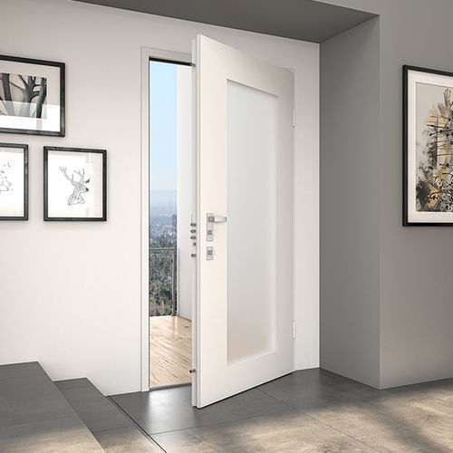 Entry door - 883 SKIN - Di.Bi. Porte Blindate - galvanised steel / Plexiglas® / swing