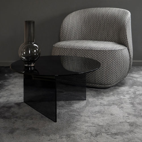 Contemporary coffee table - POND - Friends & Founders - glass / glass base / round