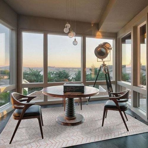 Contemporary rug - MAD MEN - COPPERTONE 8951 - Louis De Poortere - geometric / polyester / recycled plastic