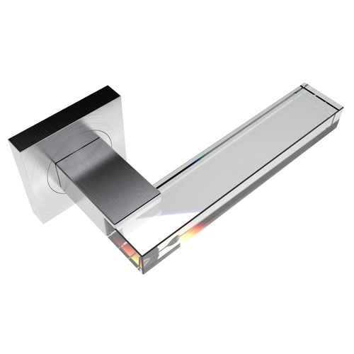 Glass door handle -  GUIDERO™ Pacha - GUIDERO Holland BV - stainless steel / crystal / contemporary