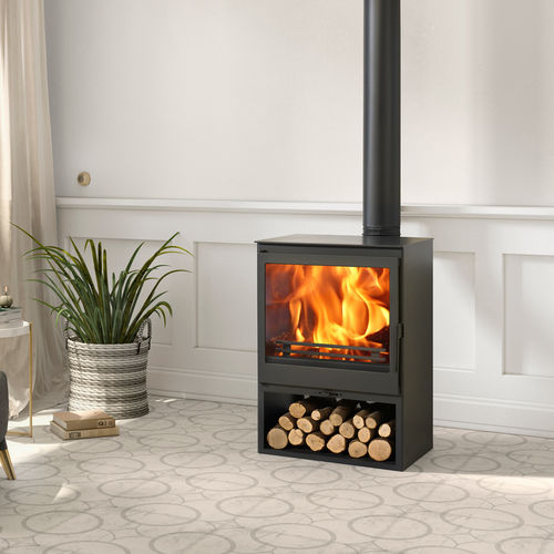Wood heating stove - SAPHIR - Panadero - 5 kW...10 kW / free-standing /  contemporary
