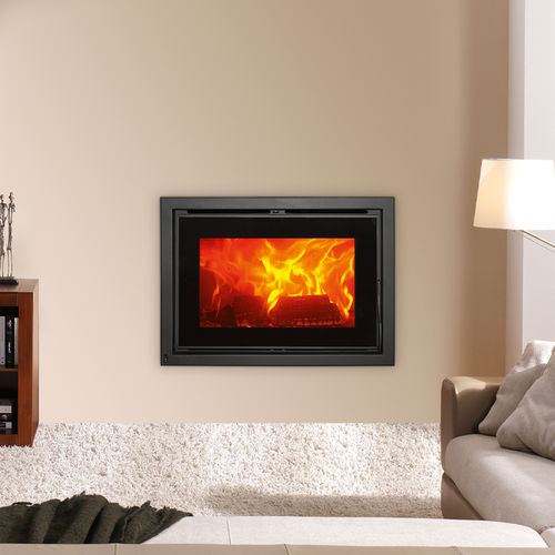 Wood-burning fireplace insert - C-820-S - Panadero - cast iron / forced convection / contemporary