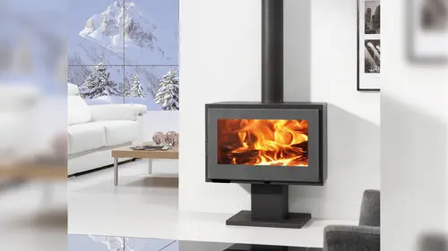 Wood heating stove - MAJA - Panadero - 5 kW...10 kW / with legs /  contemporary