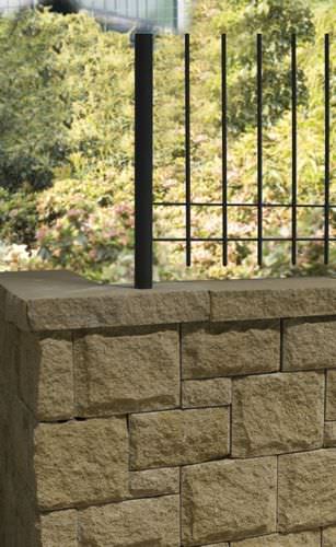 Solid concrete block - MURETT - mvb - for retaining walls / for garden enclosures / stone look