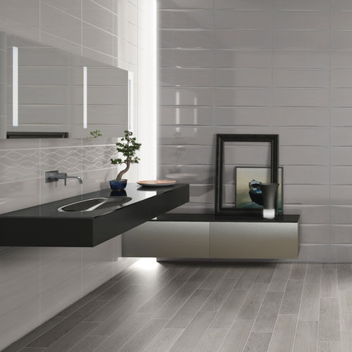 Earthenware tile - FLOU - Ermes Aurelia - high-gloss / indoor / bathroom