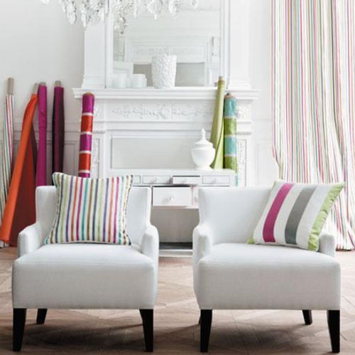 Upholstery fabric - TRINIDAD : MAYARO - Camengo  - for curtain / striped / polyester