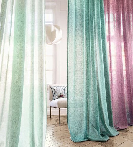 Plain sheer curtain fabric - POESIE - Camengo  - viscose / polyester / washable