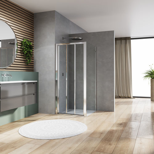 Sliding shower screen - ARELIA D20S3+D20F1 - Ronal - corner / for alcoves / Securit® glass