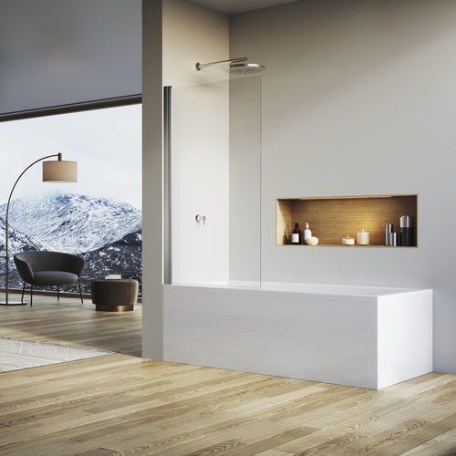 Pivoting bath screen - SOEB1 - Ronal - left hand / tempered glass / 1 panel