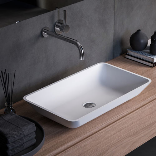 Countertop washbasin - TW - Ronal - Solid Surface / customizable / matte finish