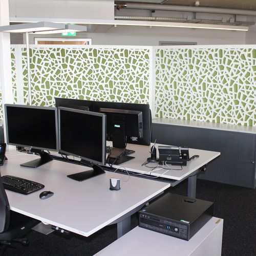 Desk mounted acoustic panel - THURGAU ADMINISTRATION - Bruag Design Factory AG - for room divider / MDF / rectangular