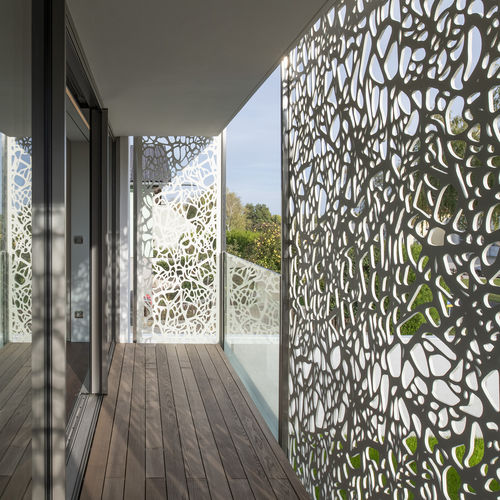 Cover laminated panel - CELLON ERNSTBRUNN - Bruag Design Factory AG - for facade / for balcony / solar shading