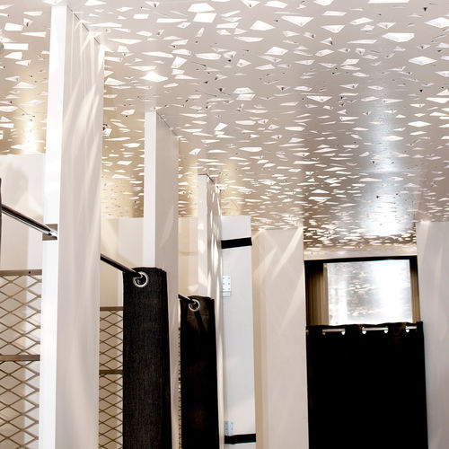 False ceiling acoustic panel CUBUS OSLO Bruag AG plywood