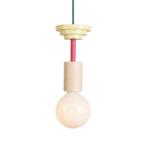 Pendant lamp - Junit "Mentis" - Schneid Studio - ash / Bauhaus design / corded