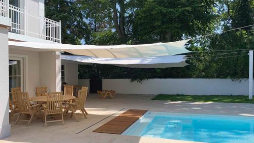 Waterproof shade sail - SQUARE4SUN | CROSS PRO - Bahama GmbH - UV-resistant / automatic / wind-resistant