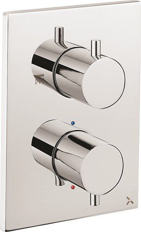 Shower mixer tap - MPRO CROSSBOX 1 - Crosswater - wall-mounted / thermostatic / chromed metal
