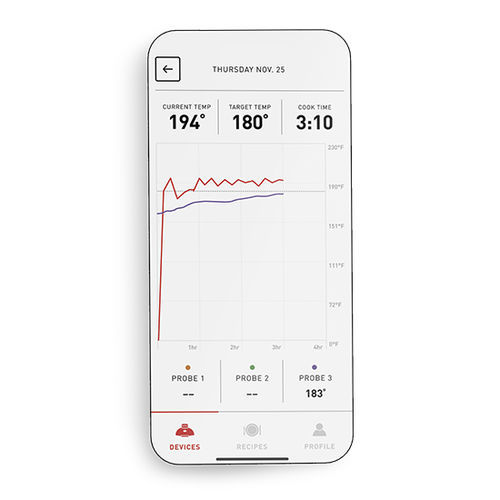 Barbecue mobile app - Kamado Joe - monitoring / control / for kitchen