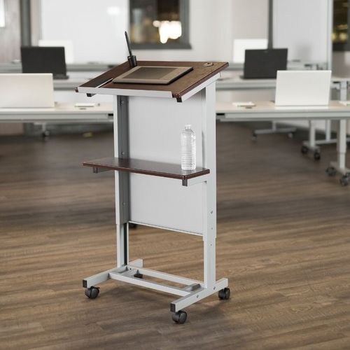 Tabletop lectern LXADJDW Luxor steel / laminate / wooden