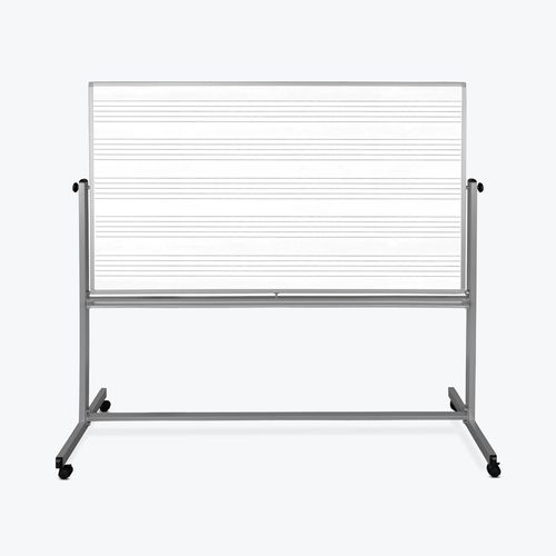 Magnetic board - MB7248MM - Luxor - floor-standing / painted steel / on casters