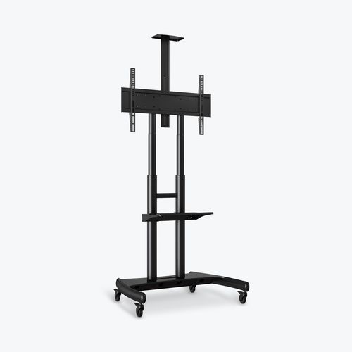 Contemporary TV stand - FP4000 - Luxor - swivel / on casters / steel