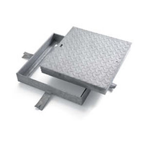 Galvanised steel manhole cover - MAXI H 60 - Grigliati Baldassar S.r.l. - square / prefab