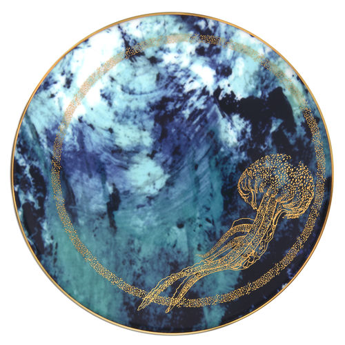 Flat plate - OCEAN BLEU - HAVILAND - serving / soup / dessert