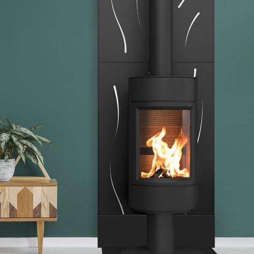 Steel heat shield - FLUX - dixneuf - stove / protective