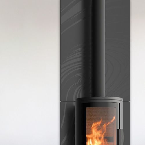Wall-mounted heat shield - OPALE HAUTE - dixneuf - free-standing / steel / protective