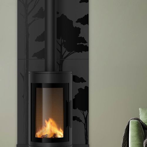 Steel heat shield - CANOP&Eacute;E HAUTE - dixneuf - stove / protective