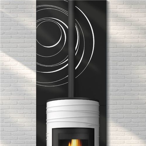 Wall-mounted heat shield - VORTEX - dixneuf - steel / protective / stove