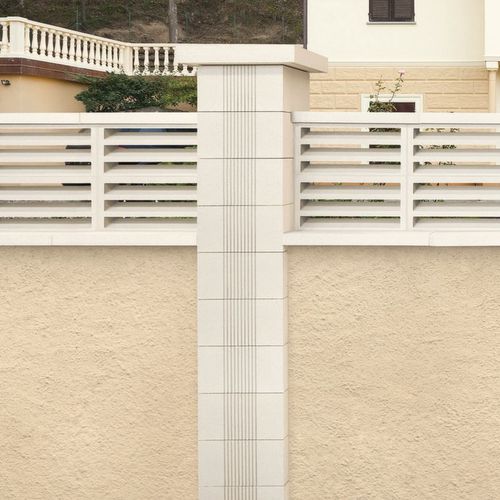 Hollow concrete block - RIGATO - SAS PREFABRICADOS DE HORMIGON SA - decorative / for pillar / high-resistance