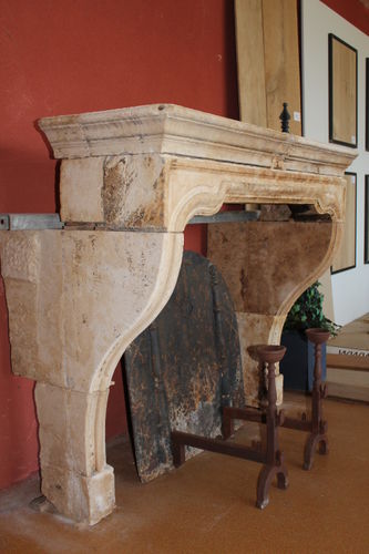 Louis XIV style fireplace mantel - bca materiaux anciens - marble / stone
