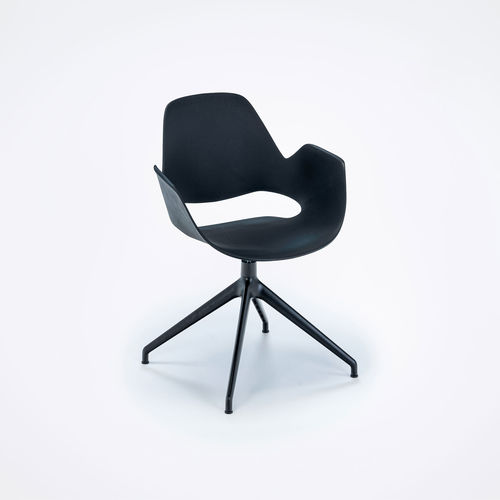 Contemporary chair - FALK  - Houe - indoor / plastic / wooden base
