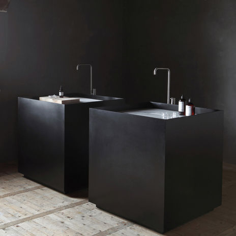 Free-standing washbasin - SCAPE - NotOnlyWhite - marble / Hi-macs® / with counter
