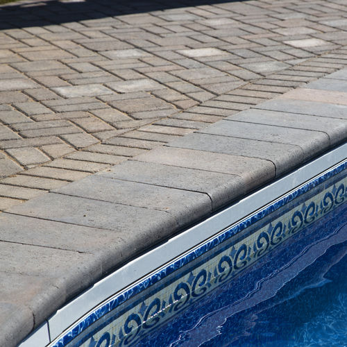 Stone swimming pool coping shaw brick