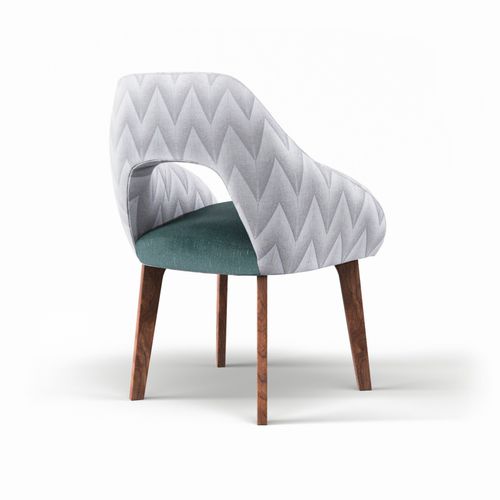 Contemporary chair - LOLA - Mambo Unlimited Ideas - indoor / fabric / solid wood