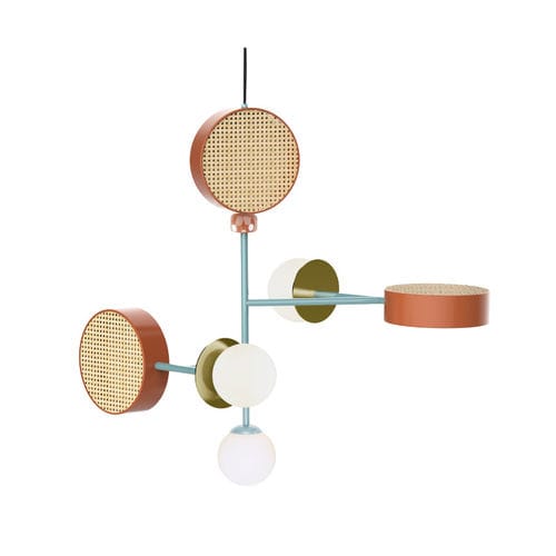 Pendant lamp - MONACO - Mambo Unlimited Ideas - lacquered metal / glass / lacquered wood