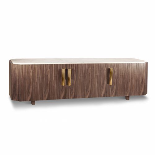 Contemporary sideboard - MALCOLM - Mambo Unlimited Ideas - lacquered MDF / brass / polished brass