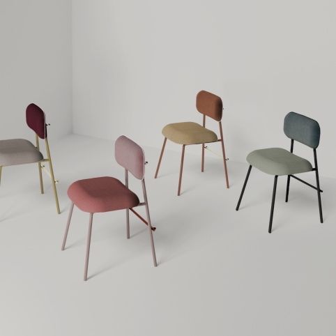 Contemporary chair - MIAMI - Mambo Unlimited Ideas - indoor / fabric / leather