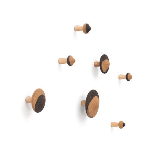 Contemporary coat hook - GUMELO - DAM - ash / cork / multiple